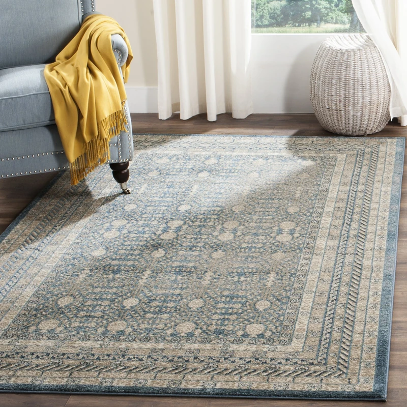 Safavieh Therasia Woven Area Rug, Synthetic, Blue/Beige, 121 x 170 x 0.63500000000000001 cm