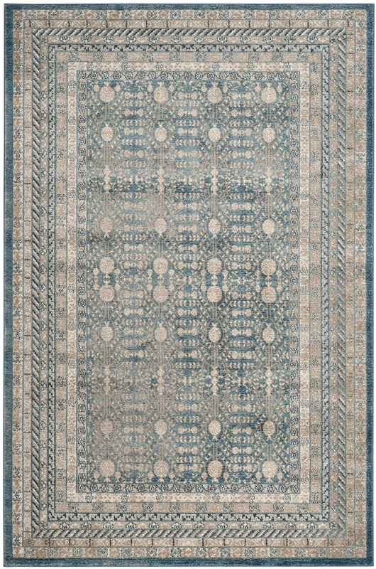 Safavieh Therasia Woven Area Rug, Synthetic, Blue/Beige, 154 x 231 x 0.63500000000000001 cm