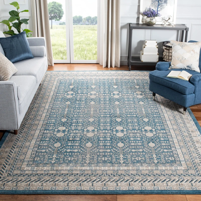 Safavieh Therasia Woven Area Rug, Synthetic, Blue/Beige, 200 x 279 x 0.63500000000000001 cm