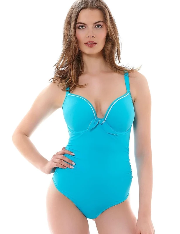 Freya Swimwear Deco Swim Underwired Moulded Swimsuit Aquamarine 32DD