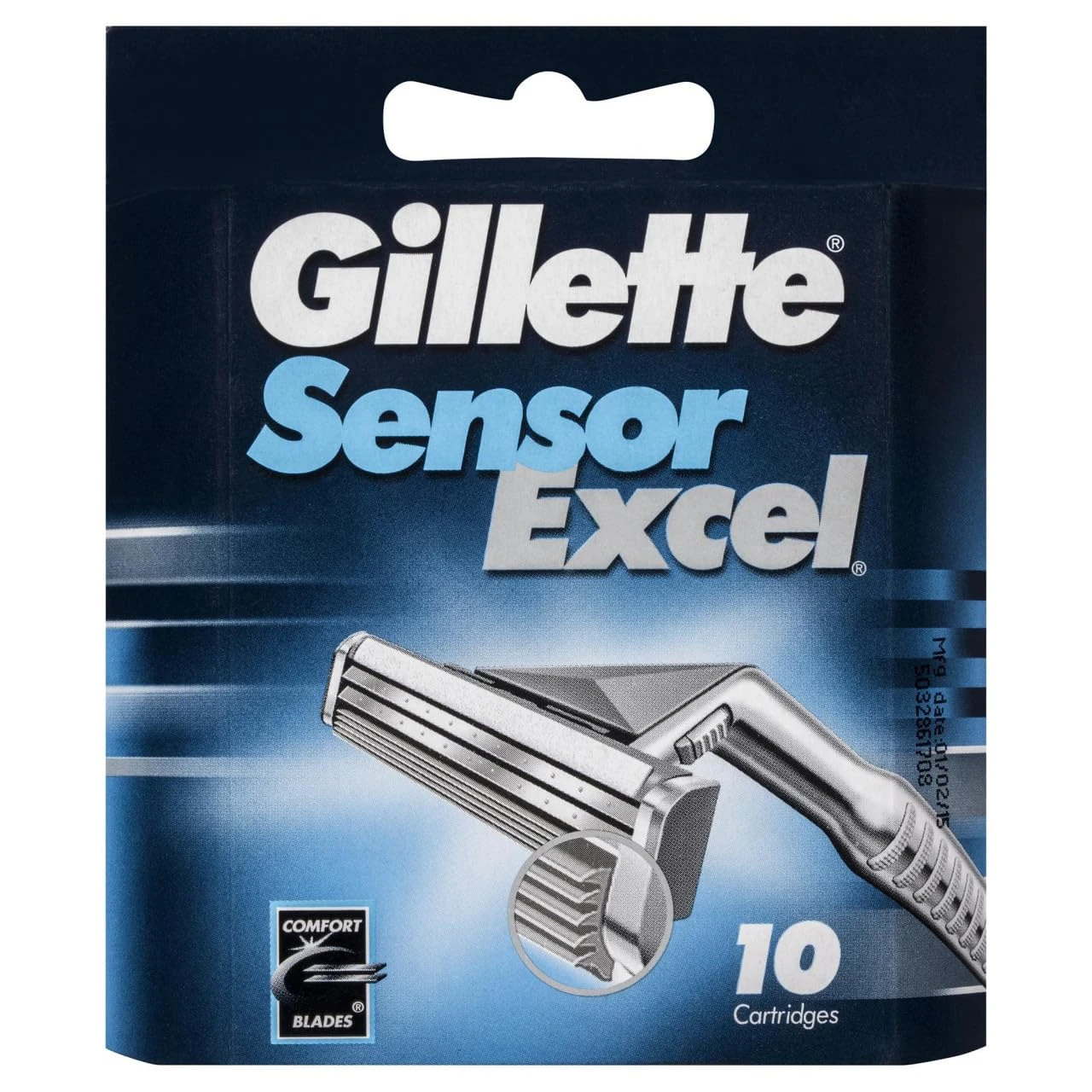 Gillette Sensor Excel 5 Blade Razor Blades, 10 Packs for Men
