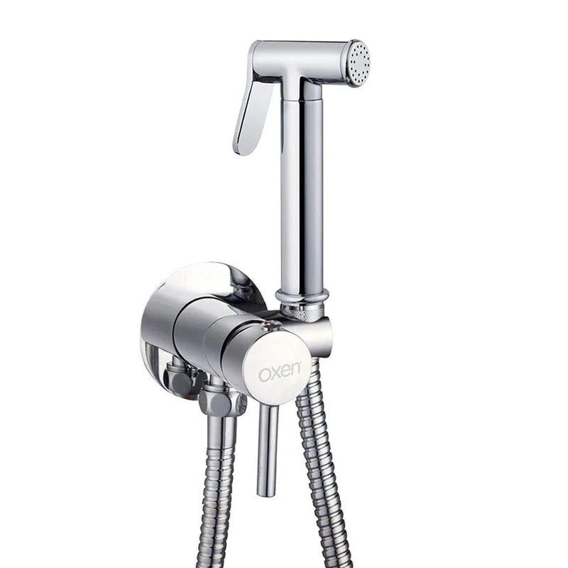 Toilet tap with Hand Shower, Intimate Hygiene for Bidet Replacement, hot and Cold Water Mixer with Hand Shower