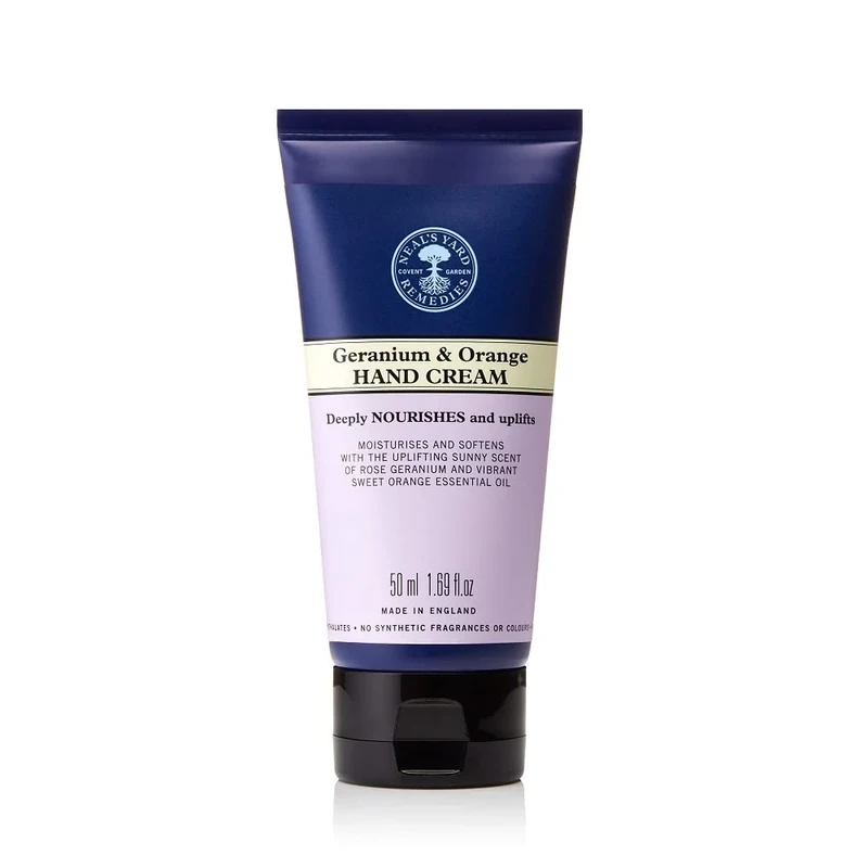 Neal's Yard Remedies Geranium and Orange Hand Cream, Deeply Nourishing, Keep Hands Soft, Vegan & Cruelty-Free, 50ml