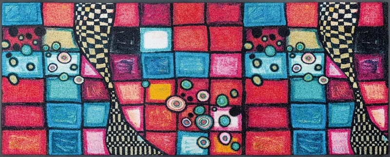 wash+dry Tiger Tundra Doormat Washable Interior 75 x 190 cm Colourful