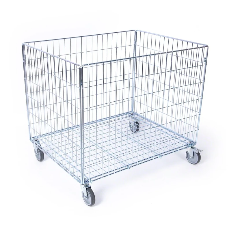 For Demand mkr4404 K Basket with Mesh and Wheels, Galvanised 835 mm x 625 mm x 740 mm Dimension