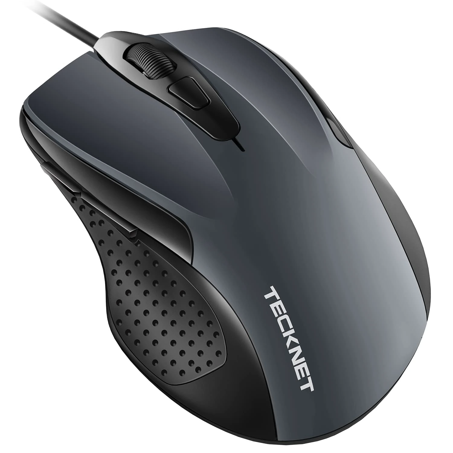 TECKNET USB Wired Mouse, 6400 DPI Mice 4 Adjustable DPI with 6-Button Corded, Optical Computer Mouse with Ergonomic Design for Laptop, Chromebook, PC, Desktop, Mac, Notebook