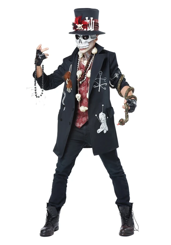 California Costumes 01401XL Voodoo Dude horror Adult-Sized Costume, Multi-Colored, XL