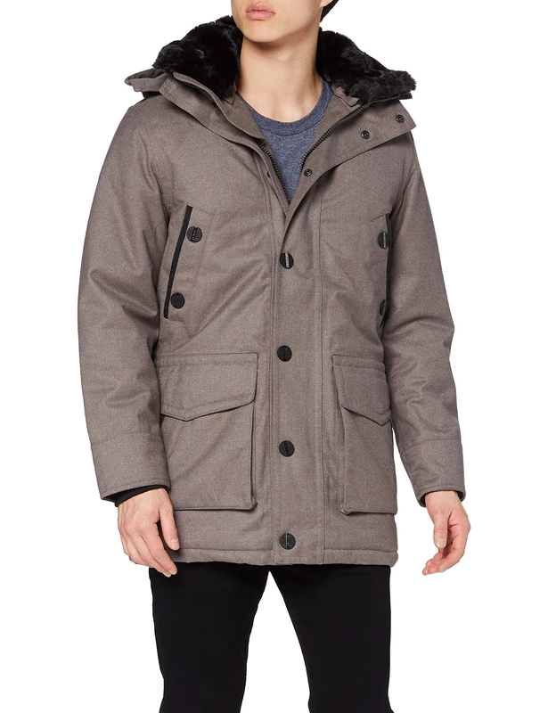 Petrûs Men's Zircon Jacket, Grey (Bungee Cord Brown 002), M - Image 1