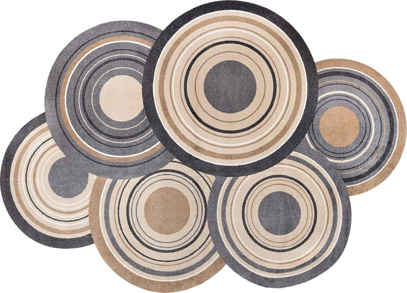 wash + dry Cosmic Colours Nature Doormat, Acrylic, Colourful, 140 x 200 x 0.9 cm