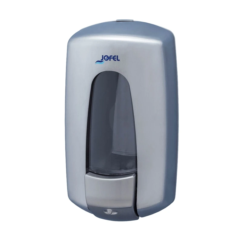 Jofel ac79000 Aitana Soap Dispenser, Satin Stainless Steel, Refillable, 0.9 l