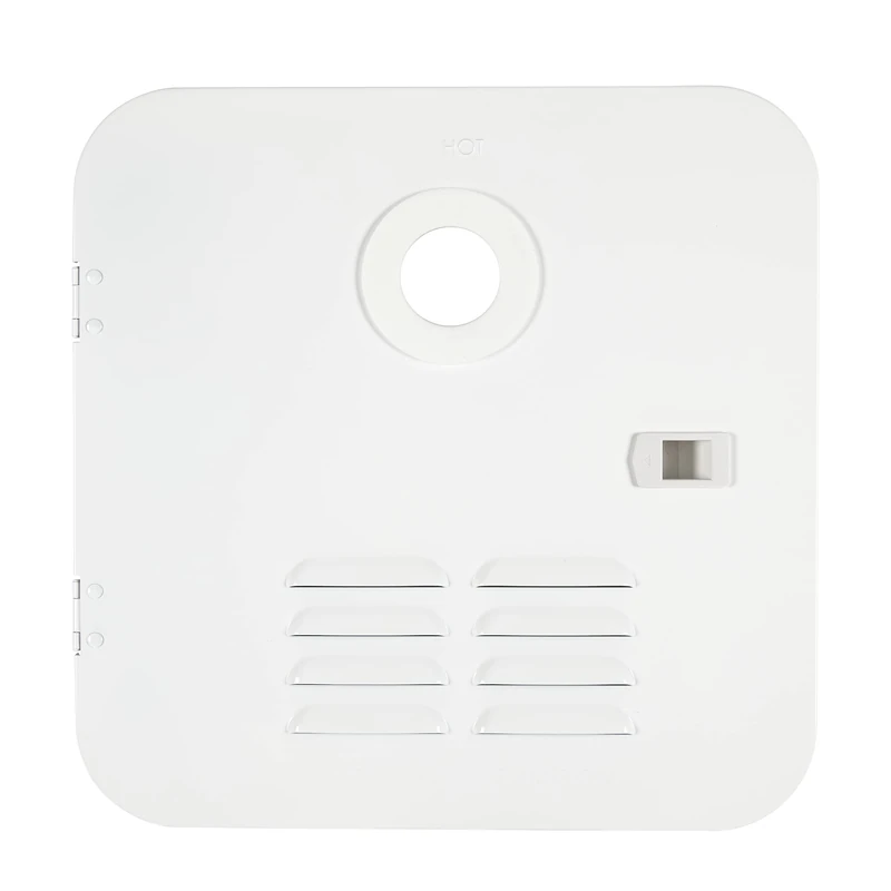 GIRARD RV Water Heater Door Installation Conversion Kit, 6-Gallon (Atwood/Dometic), Polar White, 15" x 16.5" x 2" Hinged Design with Sliding Latch for Easy Access - 2GWHDA6 - Image 1