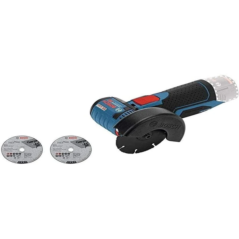 Bosch Professional 12V System GWS 12V-76 cordless angle grinder (three cutting discs, disc diameter: 76 mm, without battery/charger)