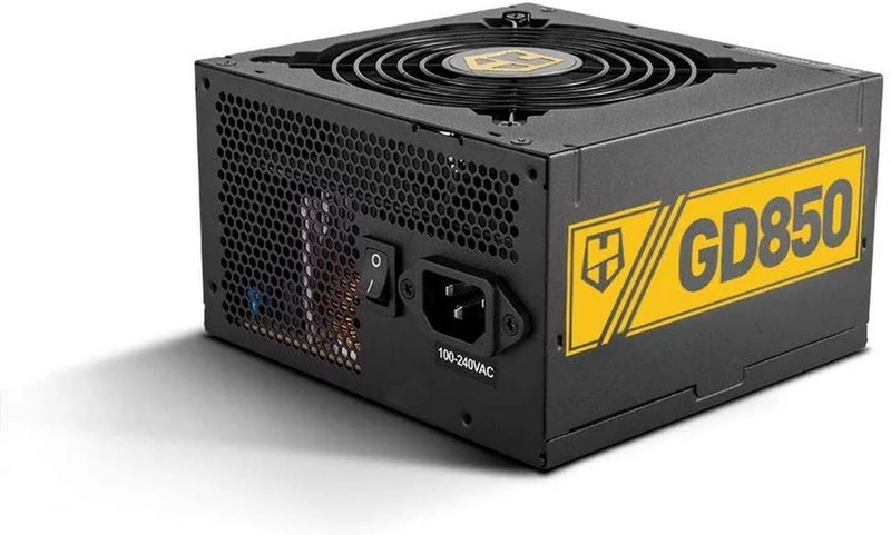 NOX Hummer GD 850 -NXHUMMER850GD- 850W Power Supply, 80 PLUS Gold Certified, Ultra Quiet 120mm Fan, ATX12v Compatible, 230W Input, Black Color