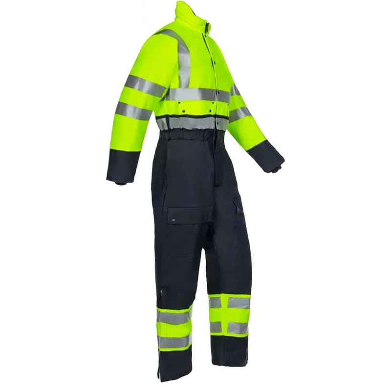 SIOEN 5616A2F010652XL Rabaul Hi-Vis Winter Rain Coverall, XX-Large, Yellow/Navy - Image 1