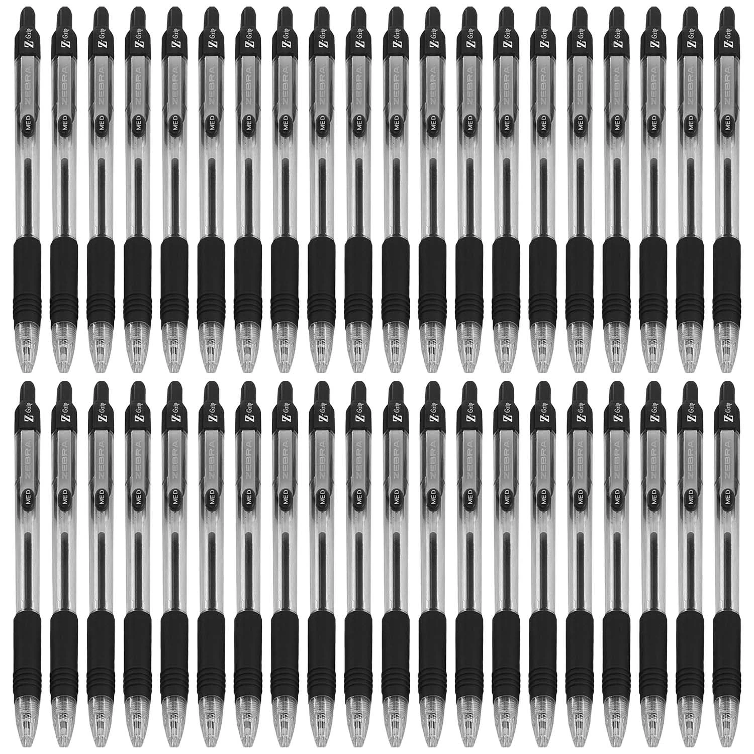 Z-Grip Retractable Ballpoint Pen - Economy Pack of 40 - Black