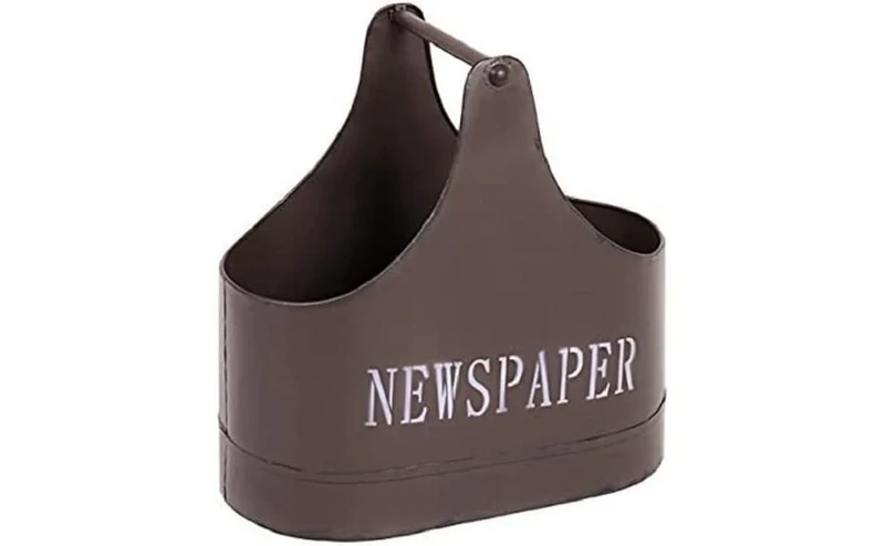 HAKU Möbel Magazine Rack Brown, Vintage, Metal - Size: W 44 cm X H 44 cm X D 27 cm, Style: Industrial