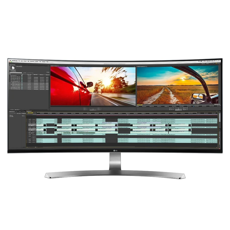 LG 34UC98-W 34" Curved Ultrawide IPS Monitor (3440x1440, 2x HDMI, DP, 2x TB2, Height Adjust, Speakers)
