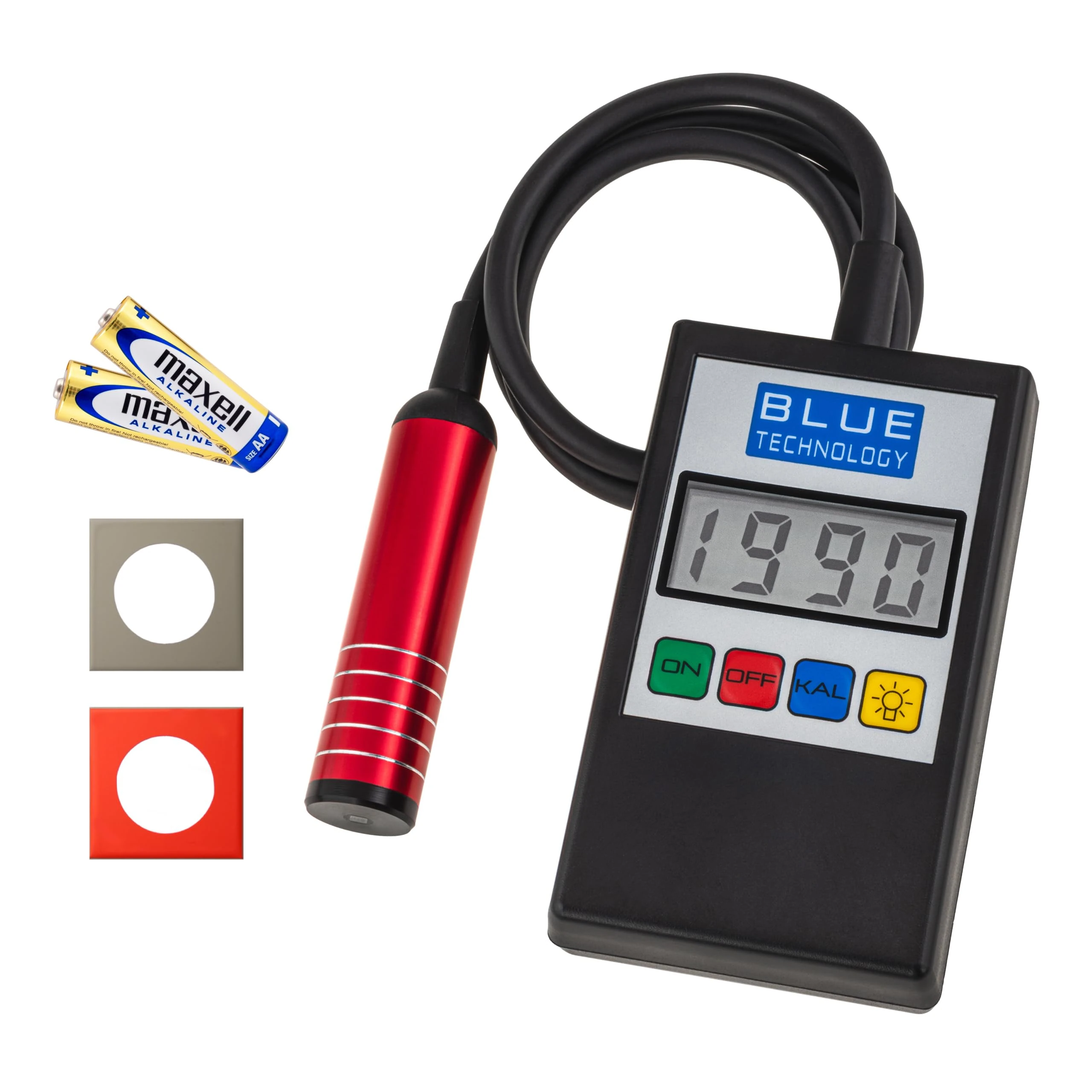 Blue Technology MGR-11-S-AL Coating Thickness Meter Paint Tester Paint Coating Meter (Steel & aluminum) Made in EU,Black,11cm x 6,5cm x 2,8cm