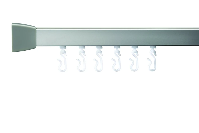 Croydex Profile 800 U-Shaped Rail, Aluminum, Silver, 167.5 x 76 x 3 cm