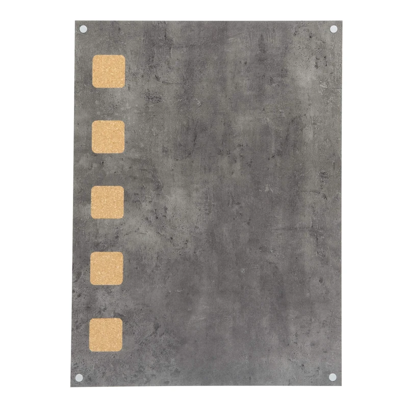 Securit Living Wall Cork/Chalk Board with Writing Surface, 78x58x1.3cm, Grey , LW-GY-78, Multi-Color