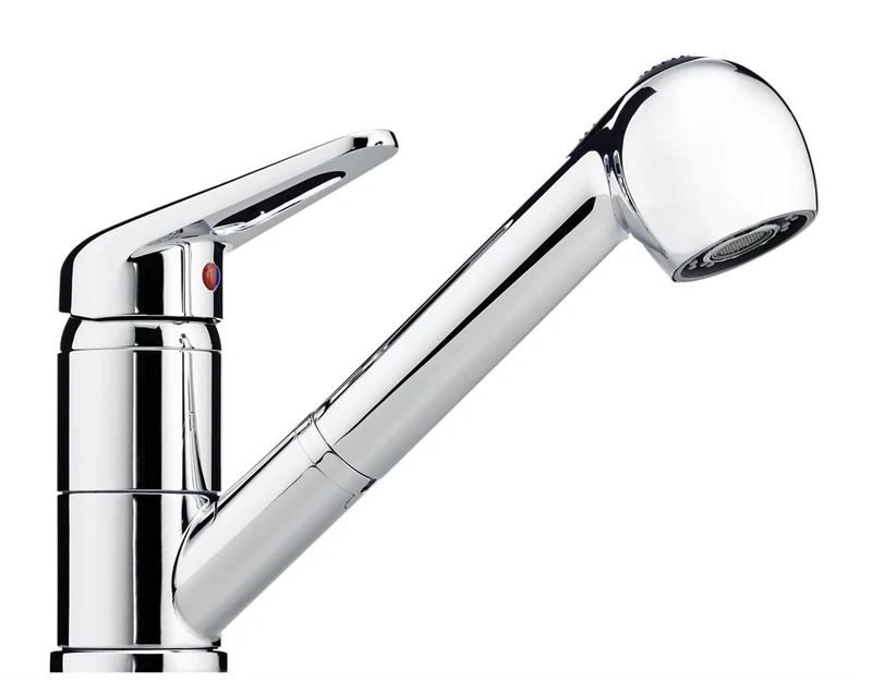 Franke 115.0347.111 Chromed Kitchen Sink Tap with Pull-Out Spray Spout from Prince II - Grey