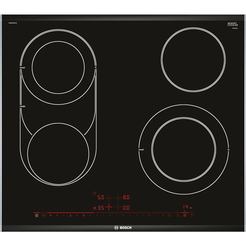 Bosch PKM675DP1D Series 8 Electric Hob (Self-Stand) / 60 cm/ComfortProfil/DirectSelect Premium / 17 Power Levels/PowerBoost/ReStart/CombiZone/PowerBoost