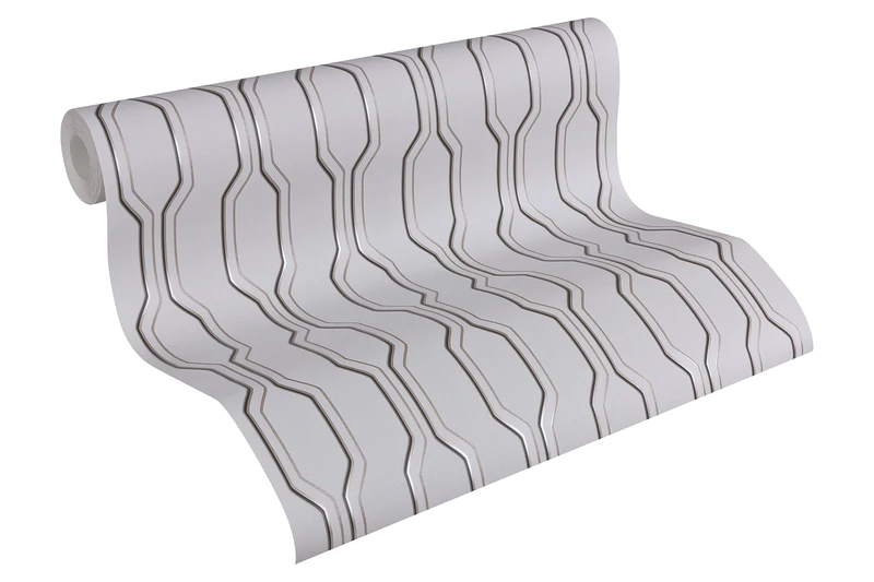 Architects AP 2000 Design by F.A. Porsche Series Vertical Paper Wallpaper 10.05 x 0.53 m Grey Metallic Black 303481, Grey, 303481