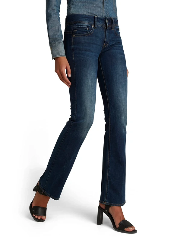 G-STAR Women's Midge Bootcut Jeans, Blue (dk Aged D01896-6553-89), 28W / 36L