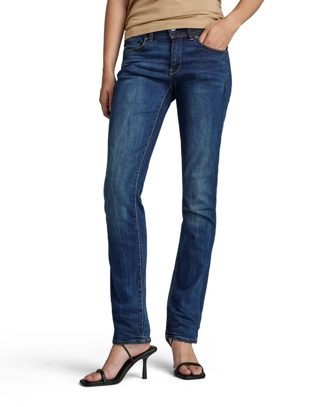 G-STAR Women's Midge Saddle Straight Jeans, Blue (dk Aged D02153-6553-89), 31W / 32L
