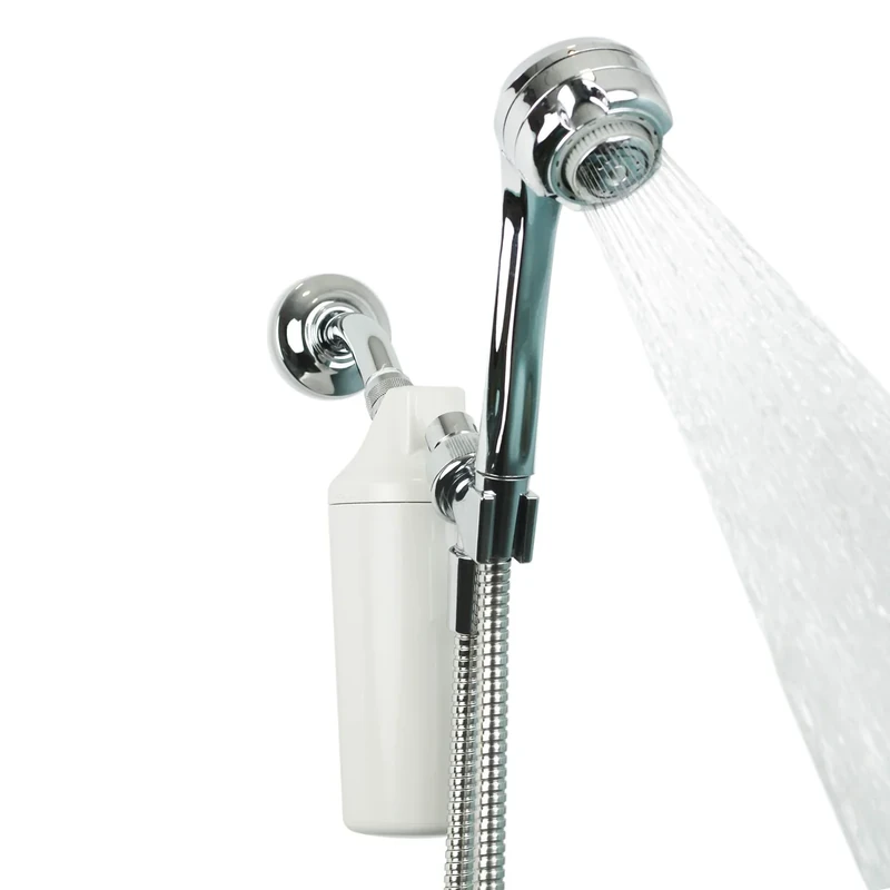 Aquasana Shower Filter | Dermatologist-recommended for softer, healthier skin & hair | Proven to reduce 90% of chlorine for 6 months | High pressure | Chrome wand shower head | AQ-4105CHR