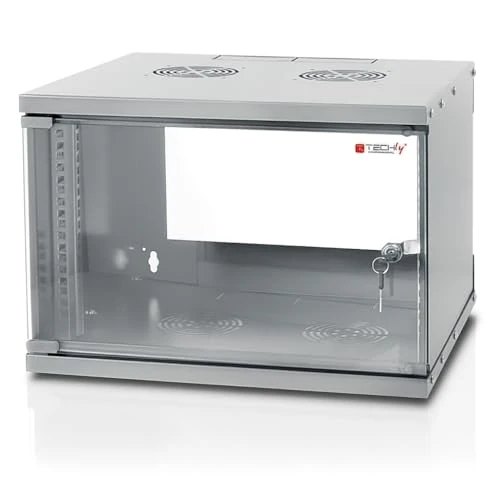 TECHLY PROFESSIONAL 022229 Rack cabinet 19" Wall mounted 6U prof. 450 Grey Assembled Grey