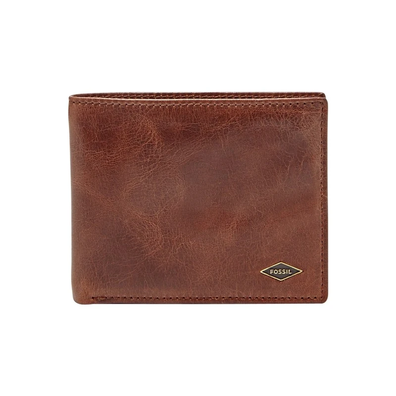 Fossil Wallet for Men Ryan, Leather Bifold Dark brown 10.8 cm L x 1.91 cm W x 8.89 cm H ML3729201