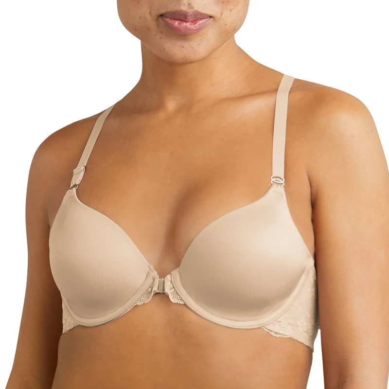 Maidenform womens Maidenform Women's Pure Genius Racerback Bra Full_coverage Bra, Beige, 32 C