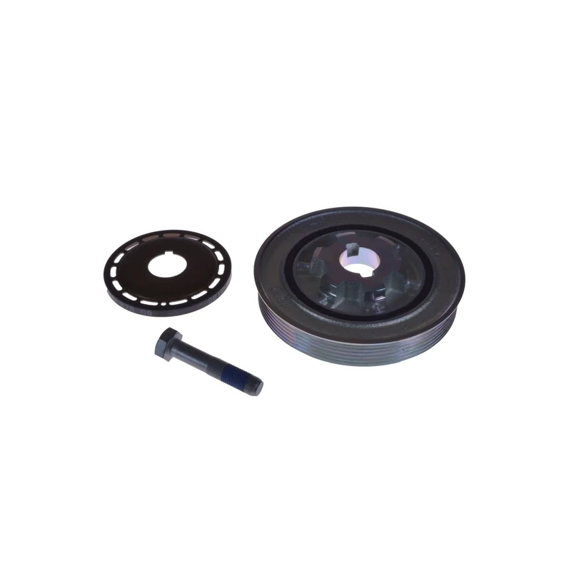 Blue Print ADJ136114 Pulley decoupled, for crankshaft with sensor ring and screw, pack of one