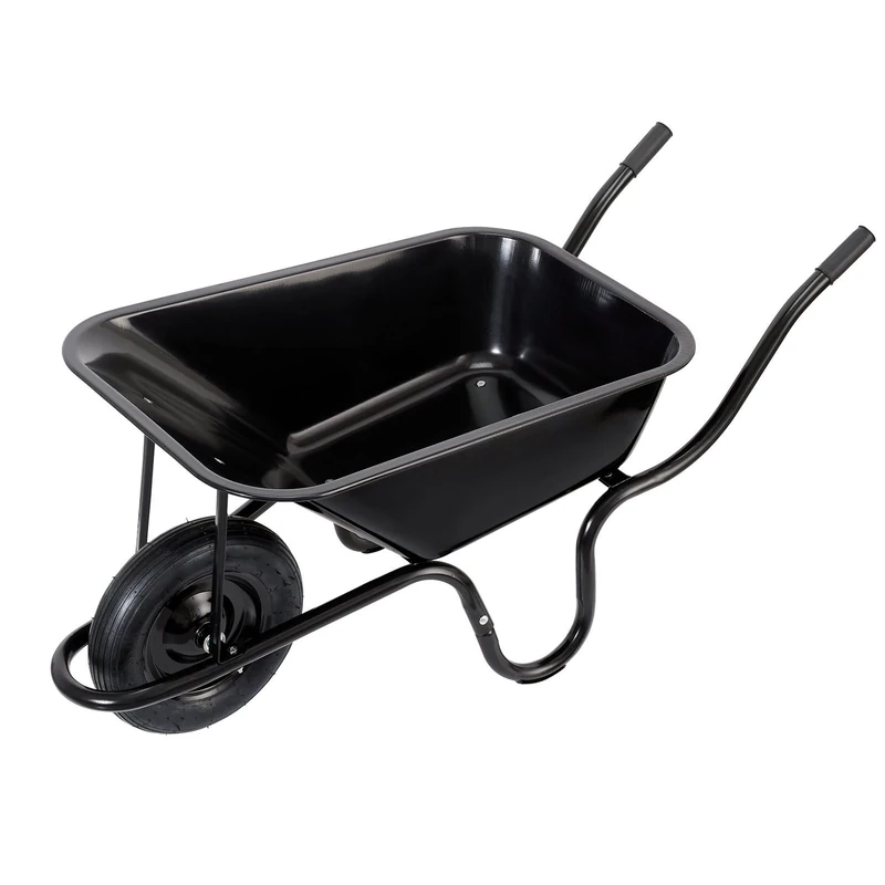 Draper 85L Metal Tray Wheelbarrow | Large Heavy Duty Trolley | Sack Barrow with Pneumatic Wheel | 82755