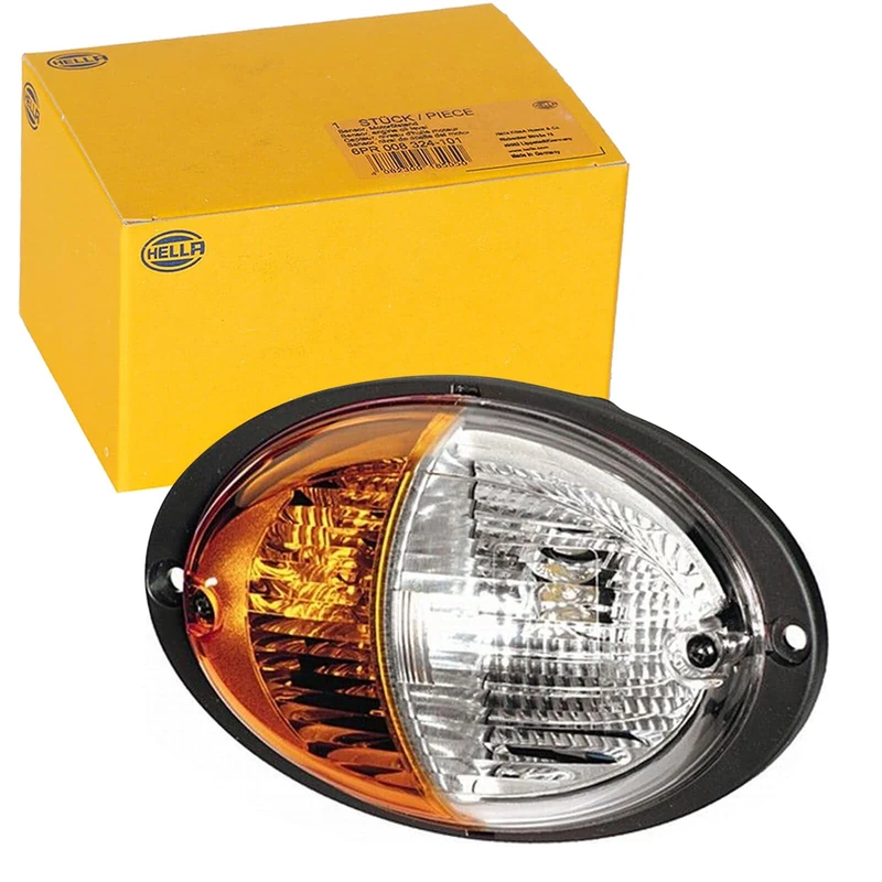 HELLA 2BE 343 130-111 Direction Indicator - Agroluna - Halogen - 12V - Fitting/Screw Connection - Lens Colour: Yellow/White - left - Quantity: 1 - Image 1