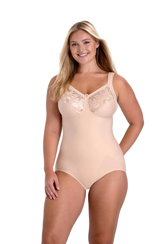 Miss Mary of Sweden Lovely Lace Shaping Womens Non-Wired Cotton Body 36DD Beige