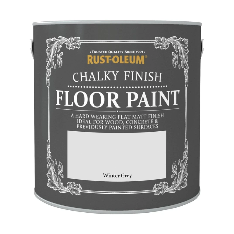 Rust-Oleum Grey Scratch-Proof Floor Paint in Matt Finish - Winter Grey 2.5L