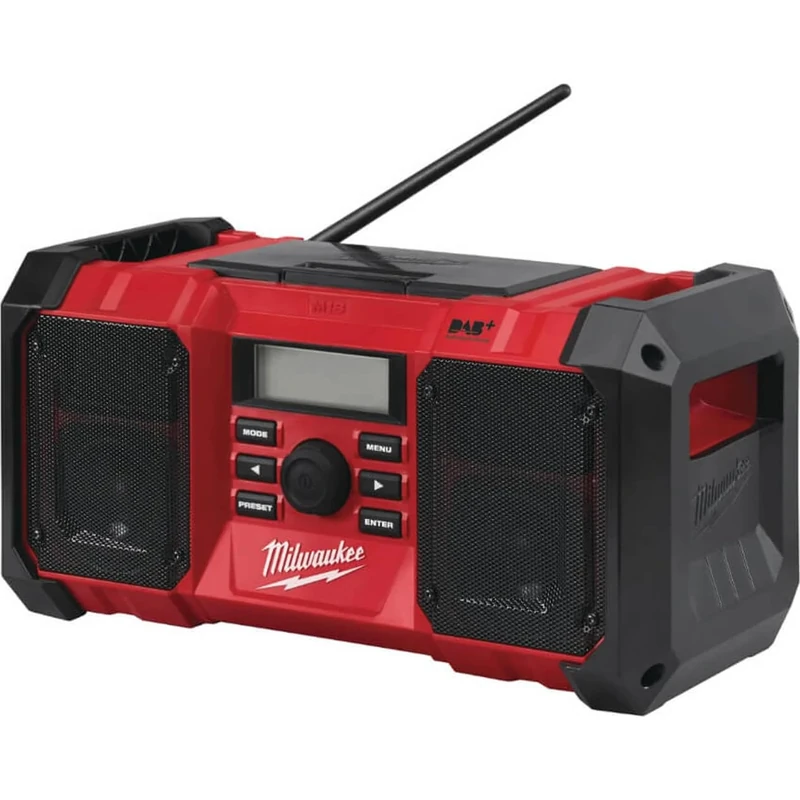 Milwaukee 4933451252 M18JSRDAB 18v JOBSITE DAB RADIO-M18JSRDAB+-0, 18 V, Red, One size