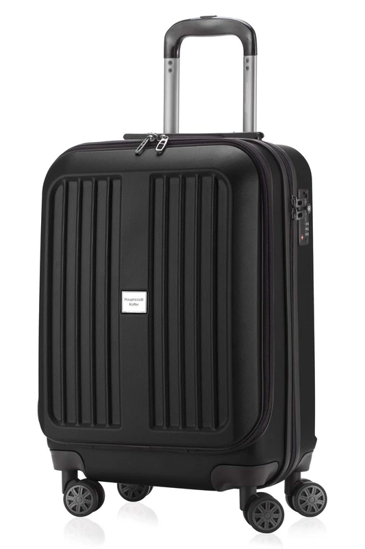 HAUPTSTADTKOFFER - X-Berg - Luggage Suitcase Hardside Spinner Trolley 4 Wheel Expandable, TSA, 65 cm, 90 Liter, Black matt