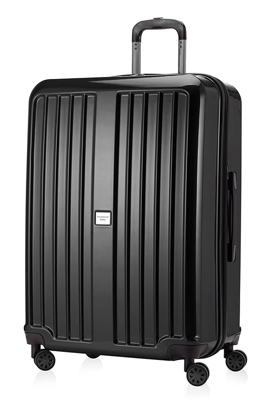 HAUPTSTADTKOFFER - X-Berg - Luggage Suitcase Hardside Spinner Trolley 4 Wheel Expandable TSA, 75 cm, 126 Liter, Black Glossy