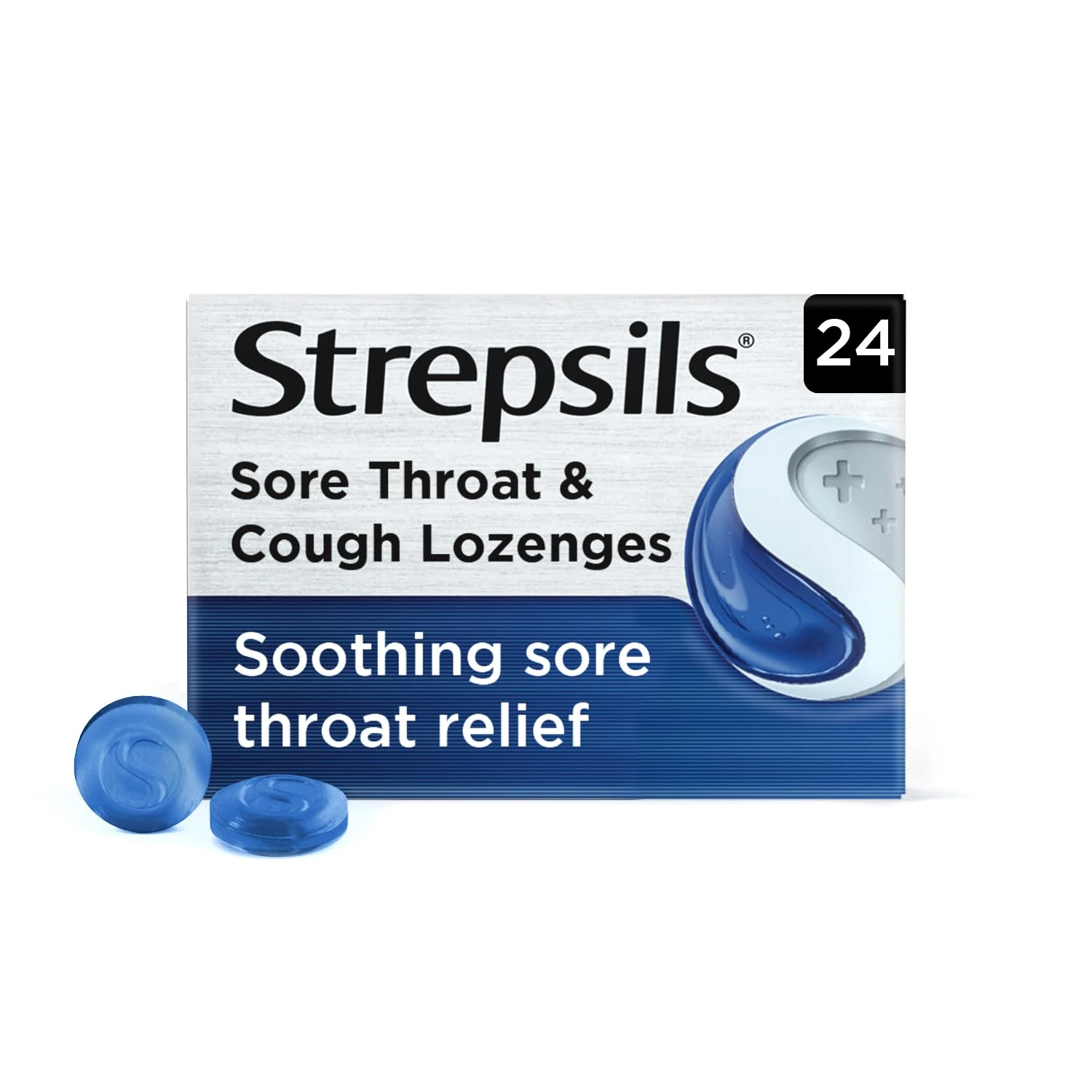 Strepsils Lozenges 24 Count - Fast Acting Dual Relief For Sore Throat, Tickly, Dry Cough - Soothes & Provides Effective Medication For Discomfort