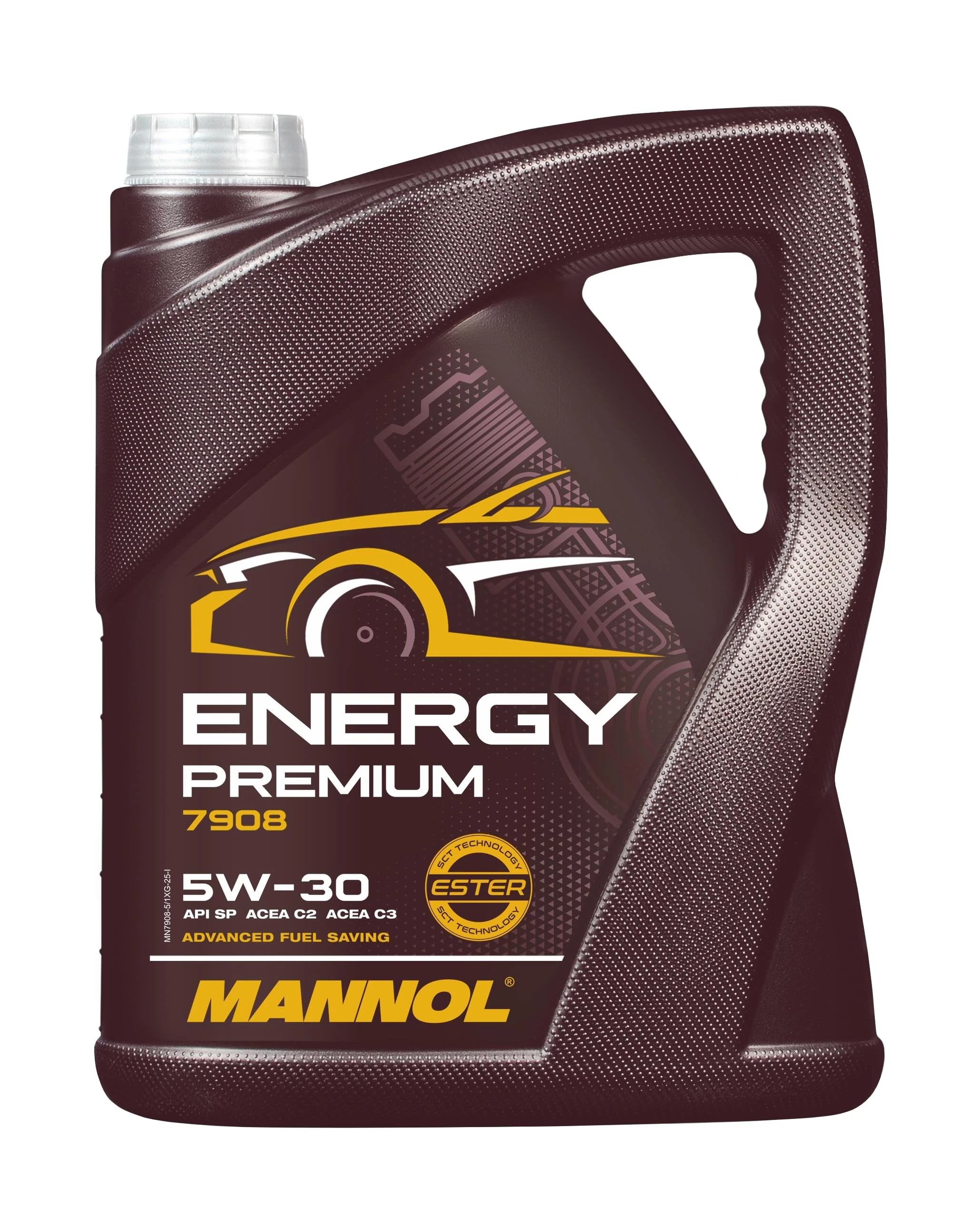 Mannol 5 Litre Energy 5W-30 Engine Oil 7908 API SN/CH-4 ACEA C2 Premium Synthetic Ester Technology