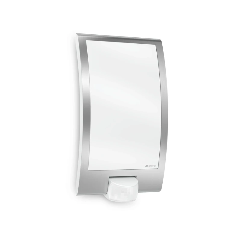 Steinel Outdoor Wall Light L 22 S - Motion Sensor Light 180° Detection, 10 m Range, Stainless Steel Porch Light, 60 W, E27 Fitting, Mains Powered, 28.6 x 16.2 x 8.5 cm, Anthracite