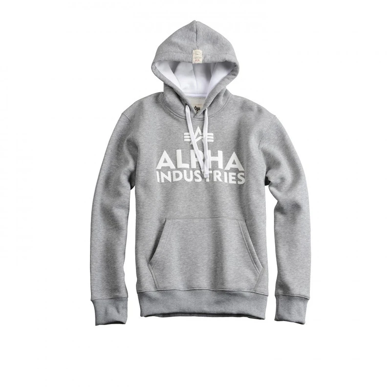 ALPHA INDUSTRIES Men's Foam Print Hoody Sports, Grey Heather, S