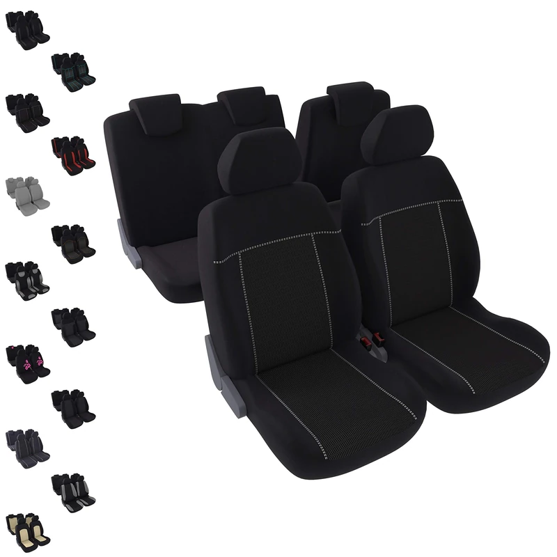 DBS - Car Seat Covers | Protective Covers - Car/Car - 5 Seats - Black Mesh - Universal - Non-Slip - Washable