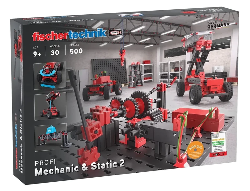 fischertechnik 536622 Advanced Mechanic & Static 2 - Kit for Children from 9 Years, Experiment Box with 30 Models, Includes Motor, Promotes Technical Understanding