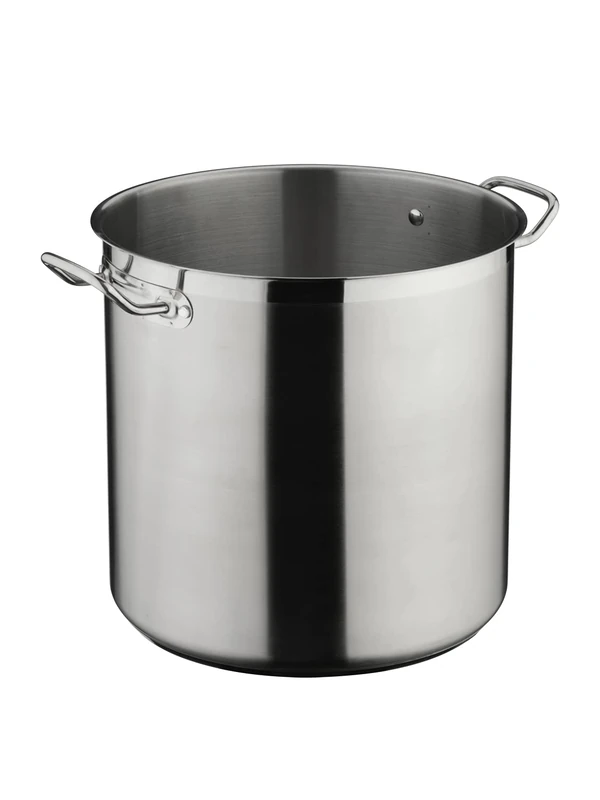 Commichef Plus Superior Blend Stainless Steel Deep Stock Pot Without Lid, Strong Corrosion Resistance, 20cm, 6.3 liters, Silver