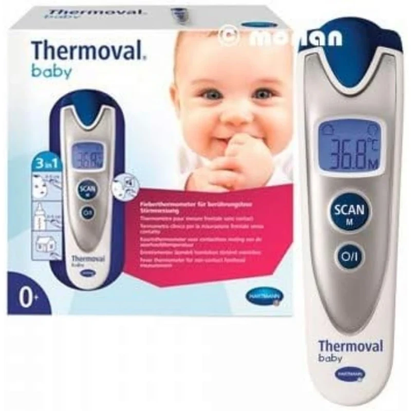 Veroval Baby: 3-in-1 Infrared Thermometer, Especially Suitable for Babies, Body Temperature Measurement, Food Temperature, Bottles and Ambient Temperature - Image 1
