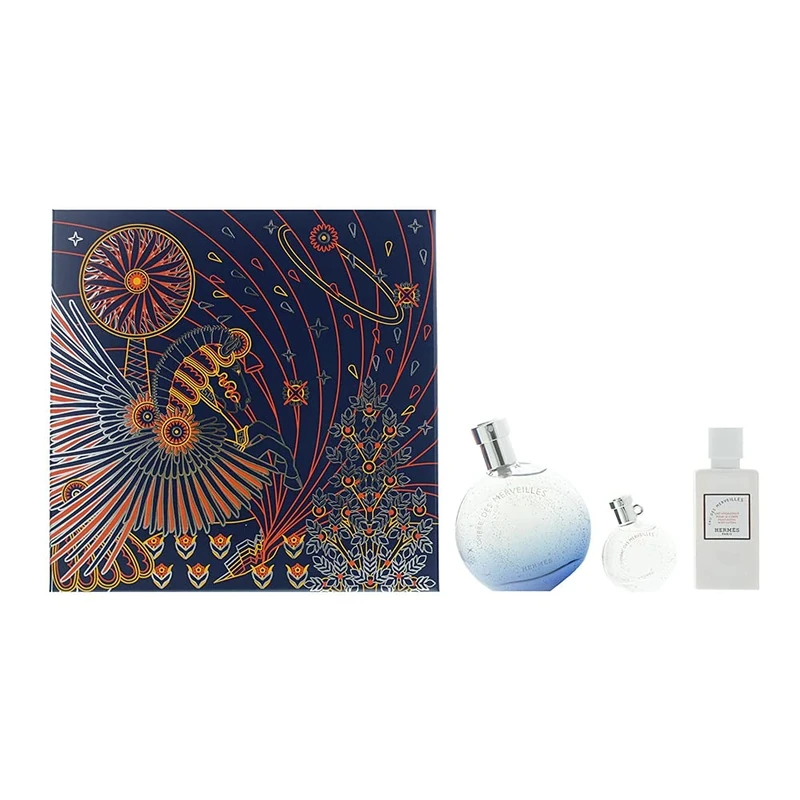 Hermès L'Ombre des Merveilles 3 Piece Gift Set: Eau De Parfum 50ml - Eau De Parfum 7.5ml - Body Milk 40ml